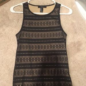 Black/gold bodycon dress